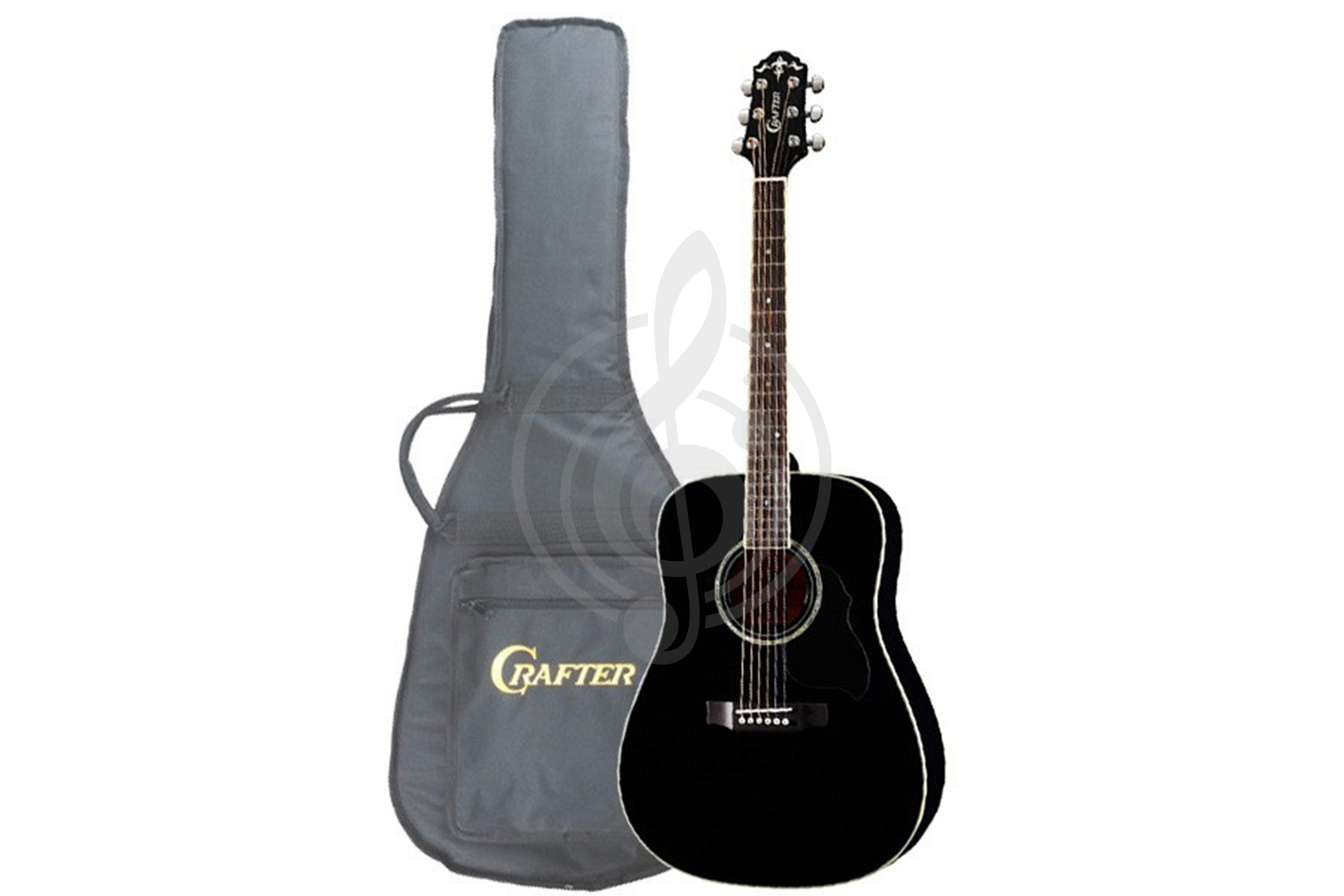 Акустическая гитара CRAFTER D-8 BK + Чехол - Акустическая гитара шестиструнная Крафтер - фото 2