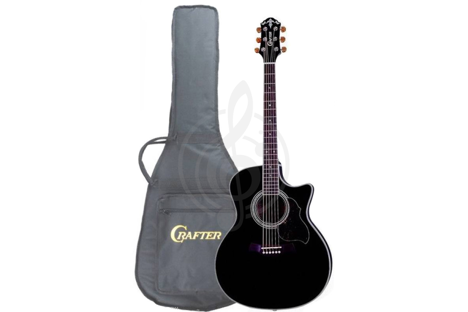 Электроакустическая гитара CRAFTER GAE-8 BK + Чехол - Электроакустическая гитара шестиструнная Крафтер - фото 1